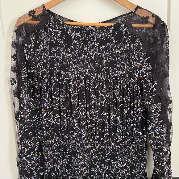 Free People Floral Lace Long Sleeve Dress - Picture 4 of 10